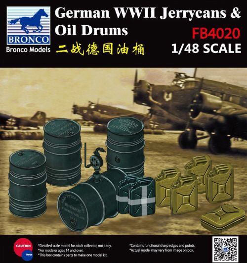 Bronco Models FB4020 WWII German Jerry Can & Fuel Drum