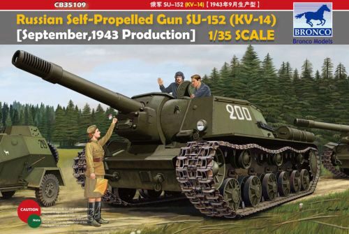 Bronco Models CB35109 Russian Self-Propelled Gun SU-152(KV-14) -September 1943 Produktion-