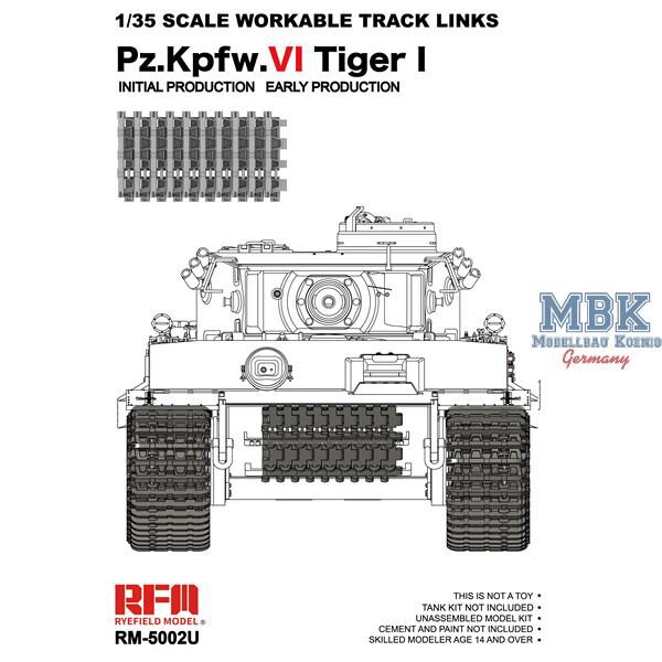Rye Field Model 5002U Workable track links for Tiger I early