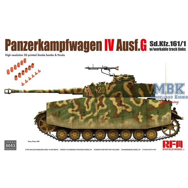 RYE FIELD MODEL 5053 Panzer IV Ausf.G w/ workable track links