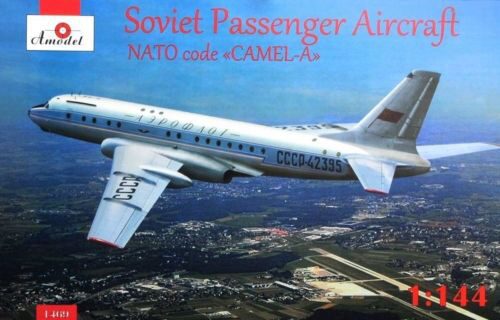 Amodel AMO1469 Tupolev Tu-104 airliner, Aeroflot, kit1