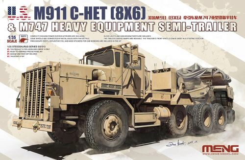MENG-Model SS-013 U.S. M911 C-HET(8x6)& M747 Heavy Equipme Semi-Trailer