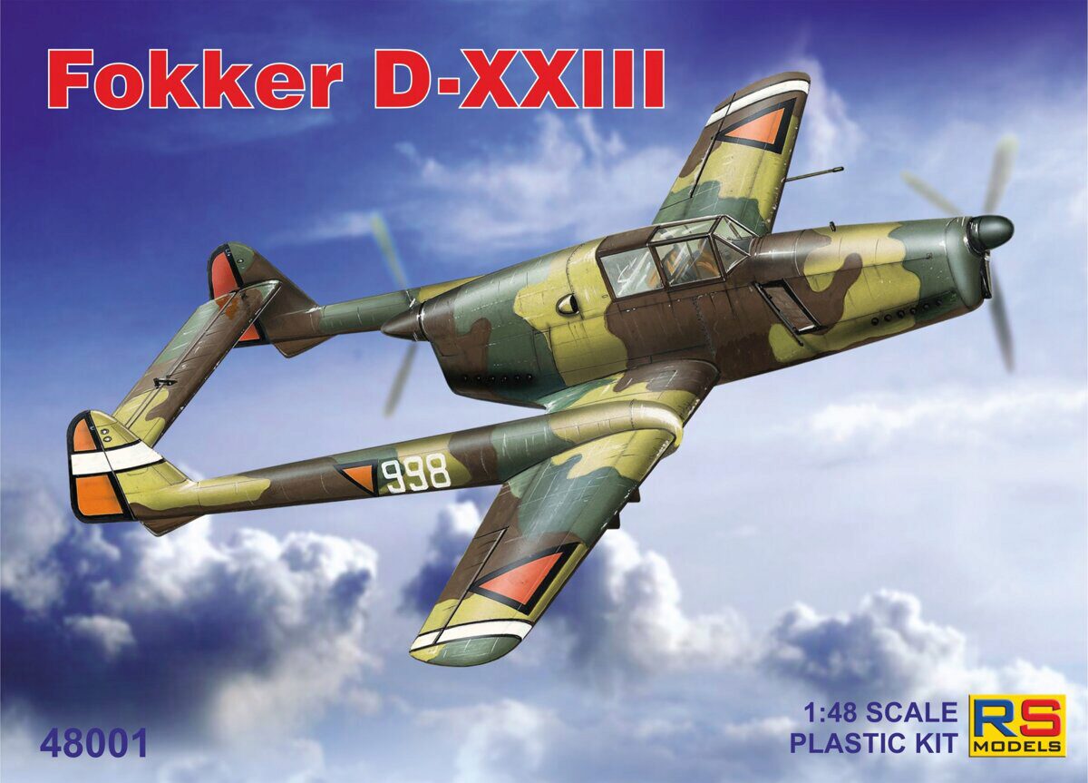 RS MODELS 48001 Fokker D-XXIII (2 decal v. for Dutch) Resin parts