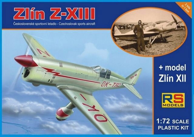RS MODELS 92043 Zlin-XIII + Zlin XII.102 (3 decal v. for Czech) Photoetched Parts + Resin parts