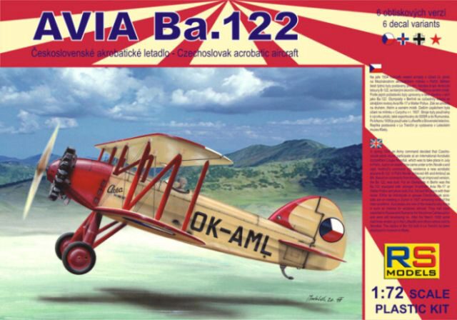 RS MODELS 92054 Avia Ba.122 with Castor, Pollux (6 decal v. for Czech, Luftwaffe, Slovakia, USSR) Photoetched Parts + Resin parts