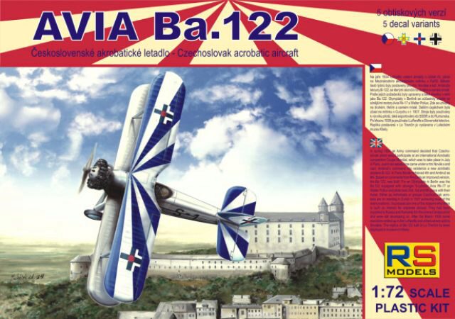 RS MODELS 92056 Avia Ba.122 with Avia Rk17 (5 decal v. for Czech, Luftwaffe, Slovakia, Romania) Photoetched Parts + Resin parts