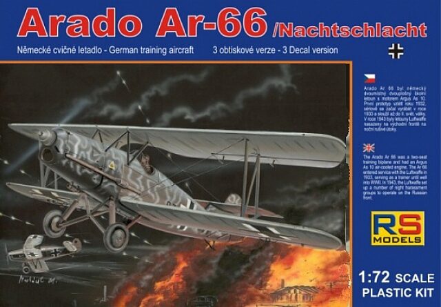 RS MODELS 92063 Arado 66 Nachschlacht (3 decal v. for Luftwaffe)