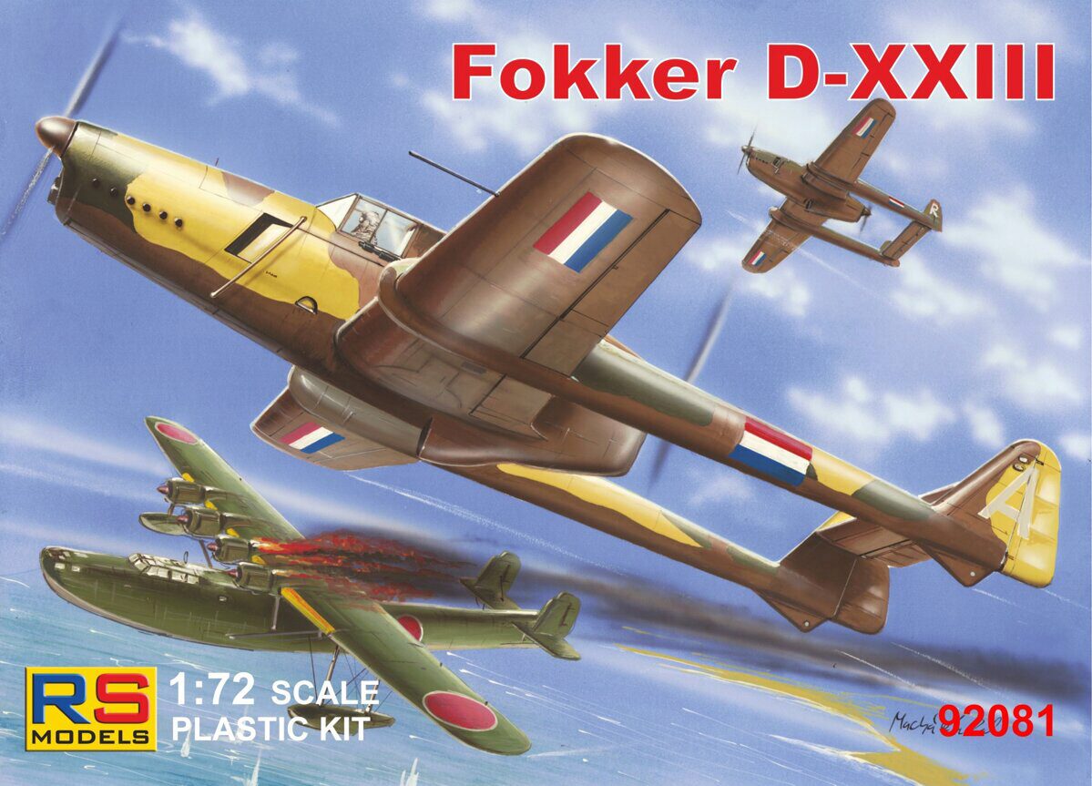 RS MODELS 92081 Fokker D-XXIII East Neth (4 decal v. for Dutch, Japan)