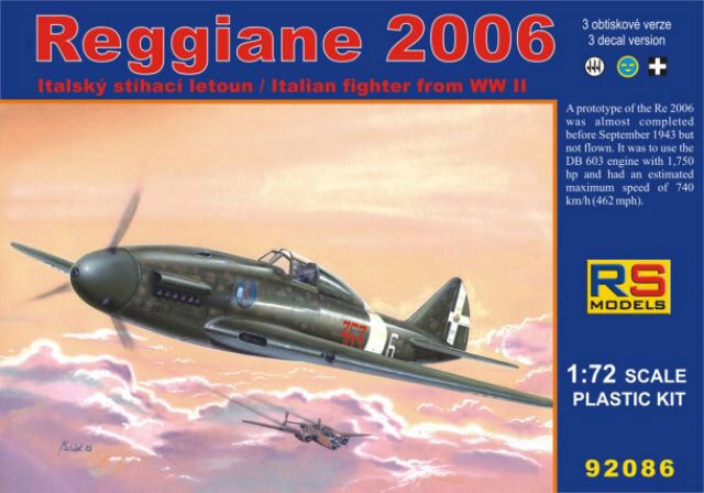 RS MODELS 92086 Reggiane 2006 (4 decal v. for Italy, Luftwaffe, ANR)