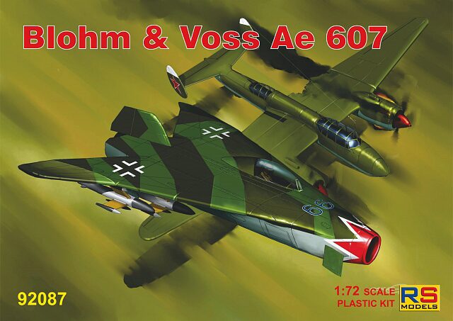 RS MODELS 92087 Blohm and Voss Ae 607 (3 decal v. for Luftwaffe, USA, USSR)