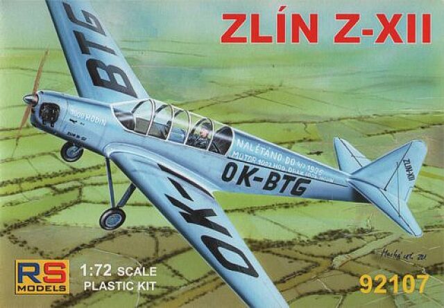 RS MODELS 92107 Zlin XII┬á (5 decal v. for Luftwaffe, Czechslovakia, France)