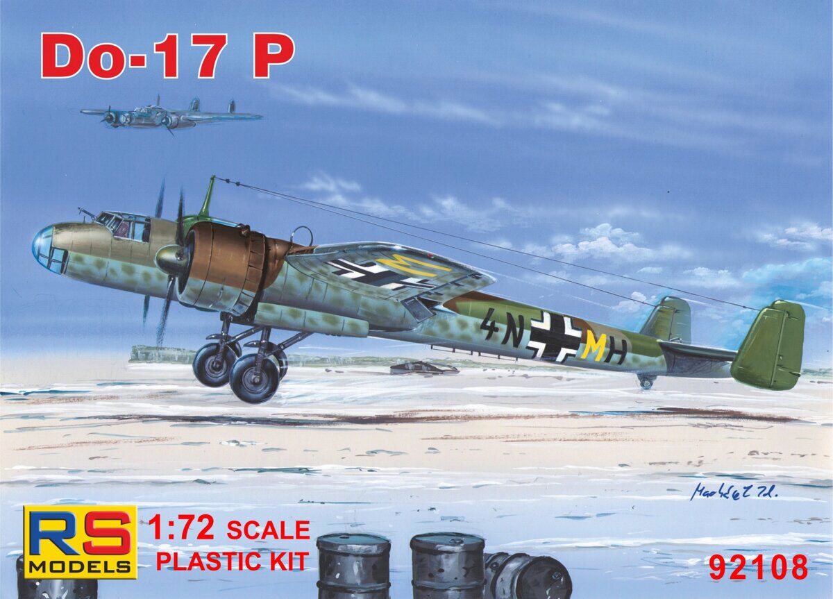 RS MODELS 92108 Dornier Do-17 P (4 decal v. for Luftwaffe) Photoetched Parts + Resin parts