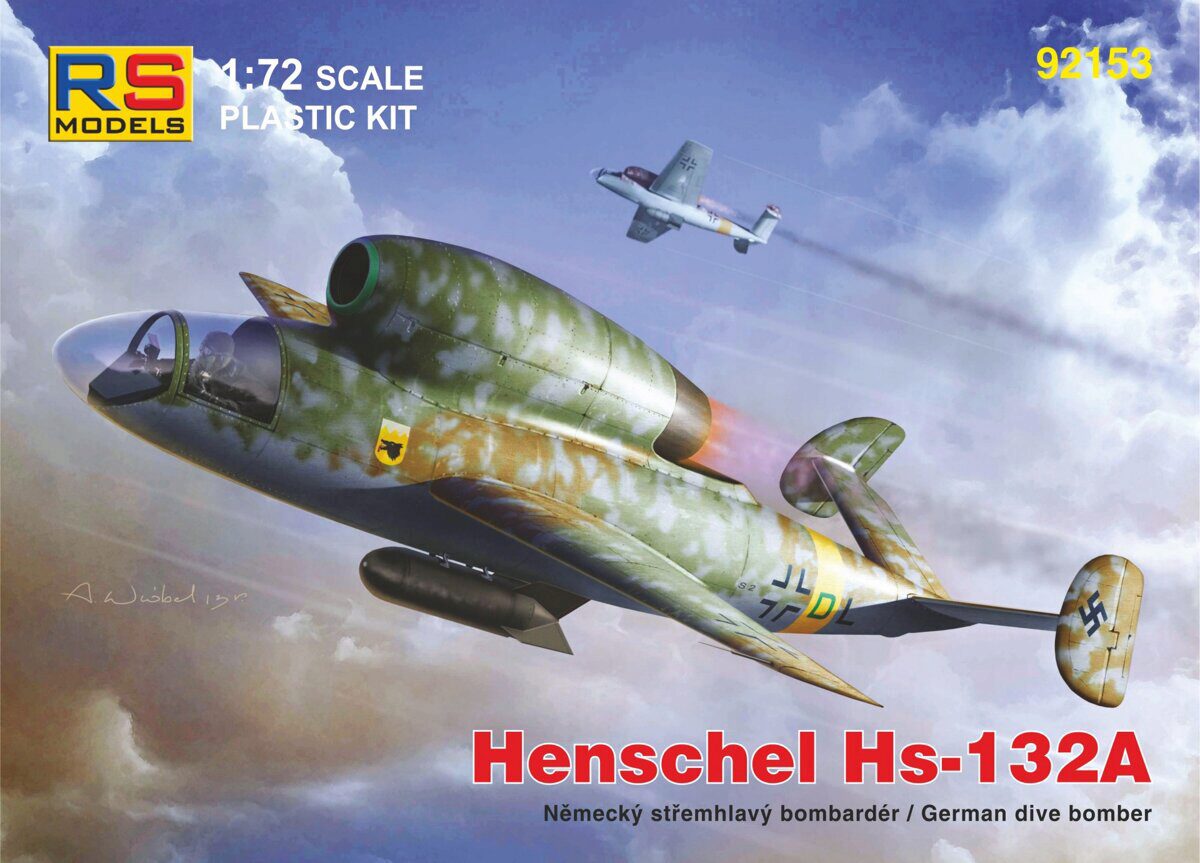 RS MODELS 92153 Henschel Hs-132 BMW (4 decal v. for Luftwaffe, USA, USSR)