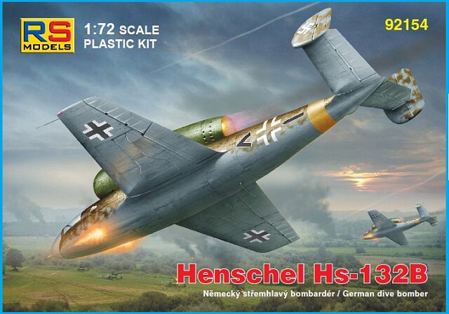 RS MODELS 92154 Henschel Hs-132 Jumo (4 decal v. for Luftwaffe, USA, Japan)