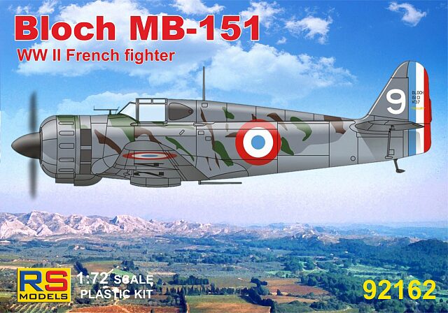 RS MODELS 92162 Bloch MB-151 (4 decal v. for France, Greece, Germany) Resin parts