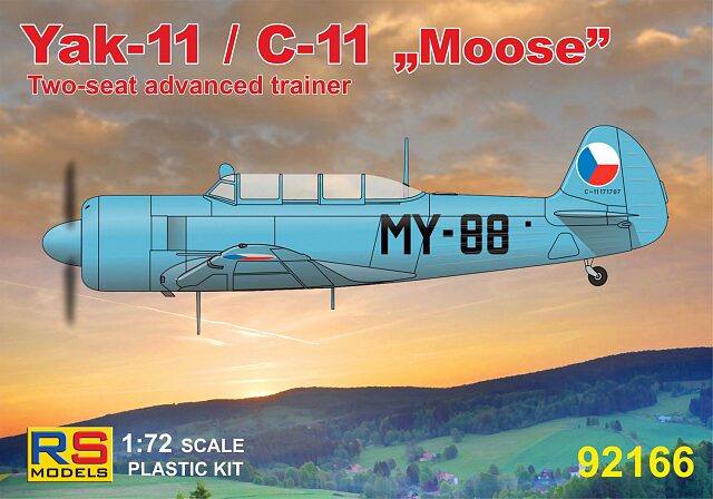 RS MODELS 92166 Yak-11 / C-11 "Moose" (4 decal v. for USSR, Hungarian, Poland, Mali)