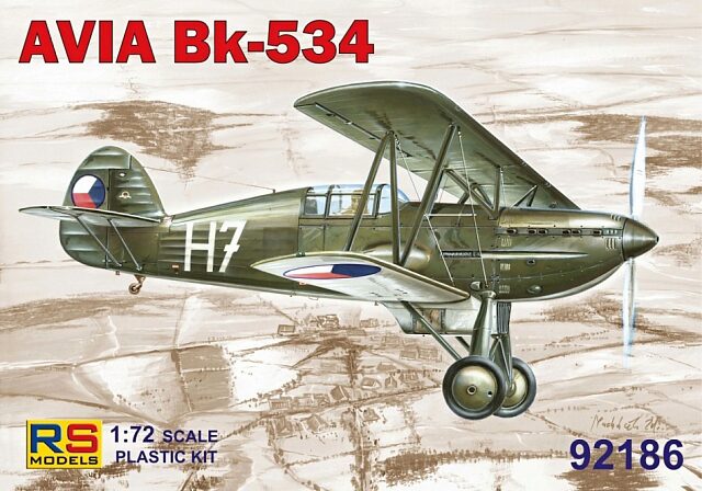 RS MODELS 92186 Avia Bk-534 (4 decal v. for Czech, Slovakia, Poland, Luftwaffe)