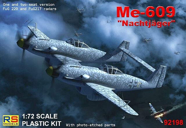 RS MODELS 92198 Me-609 "Nightfighter" (3 decal v. for Luftwaffe)