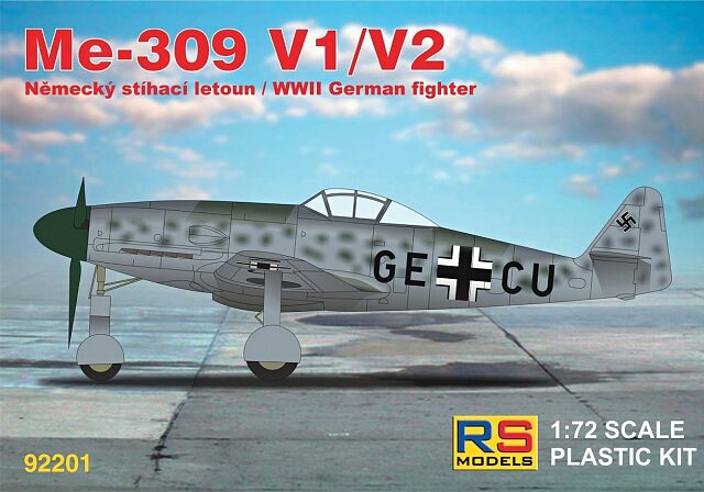 RS MODELS 92201 Messerschmitt 309 V1/V2 (3 decal v. for Luftwaffe)