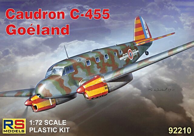 RS MODELS 92210 Caudron C-455 Goeland 4 decal v. for France with photo etched parts