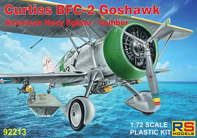 RS MODELS 92213 BFC-2 Goshawk Curtiss (3 decal v. for US Navy) Photoetched Parts