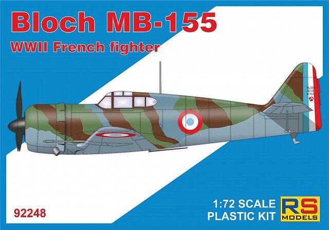RS MODELS 92248 Bloch MB-155 (5 decal v. for France, Luftwaffe)