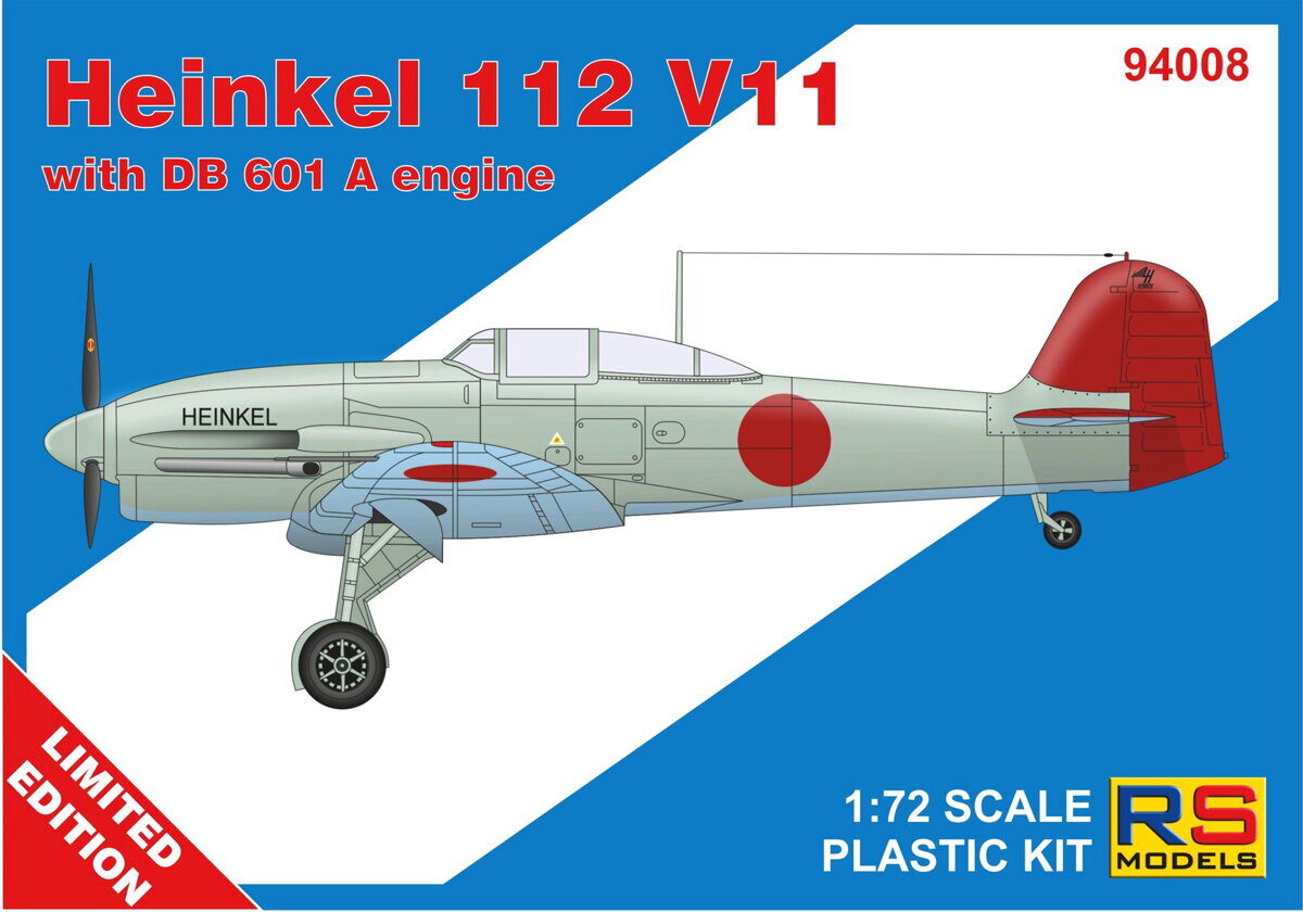RS MODELS 94008 Heinkel 112 V11 (3 decal v. for Germany, Japan, Luftwaffe) Limited Edition