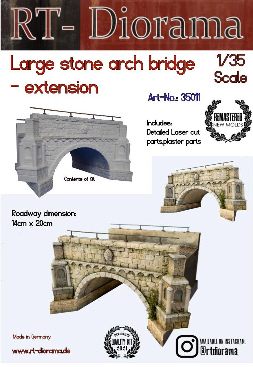 RT-DIORAMA 35011s Large Stone Arch Bridge - extension [Standard]