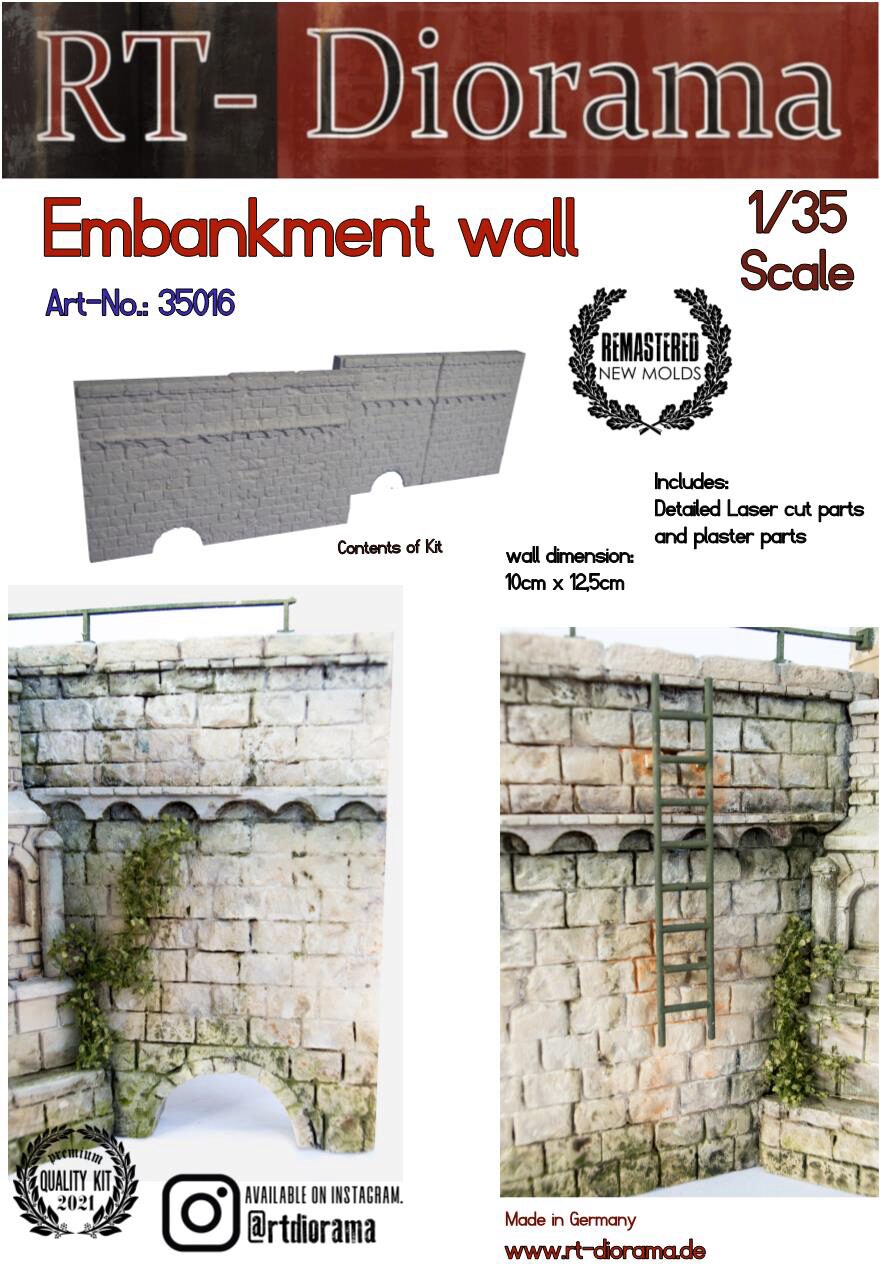 RT-DIORAMA 35016s Embankment Wall [Standard]