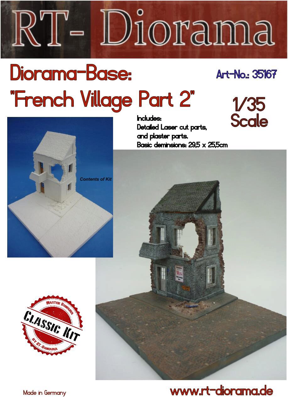 RT-DIORAMA 35167s Diorama-Base: French Village Part 2 [Standard]