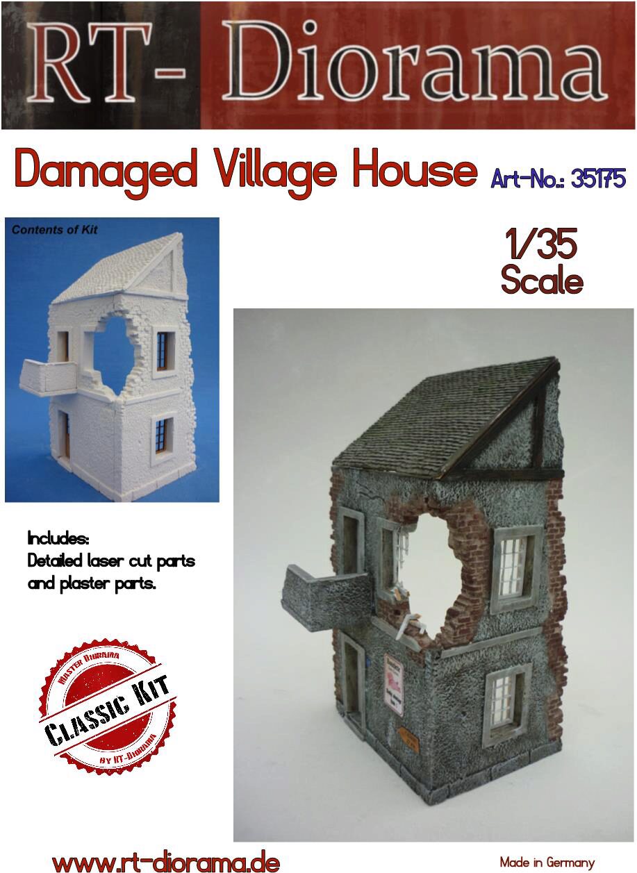 RT-DIORAMA 35175s Damaged Village House [Standard]