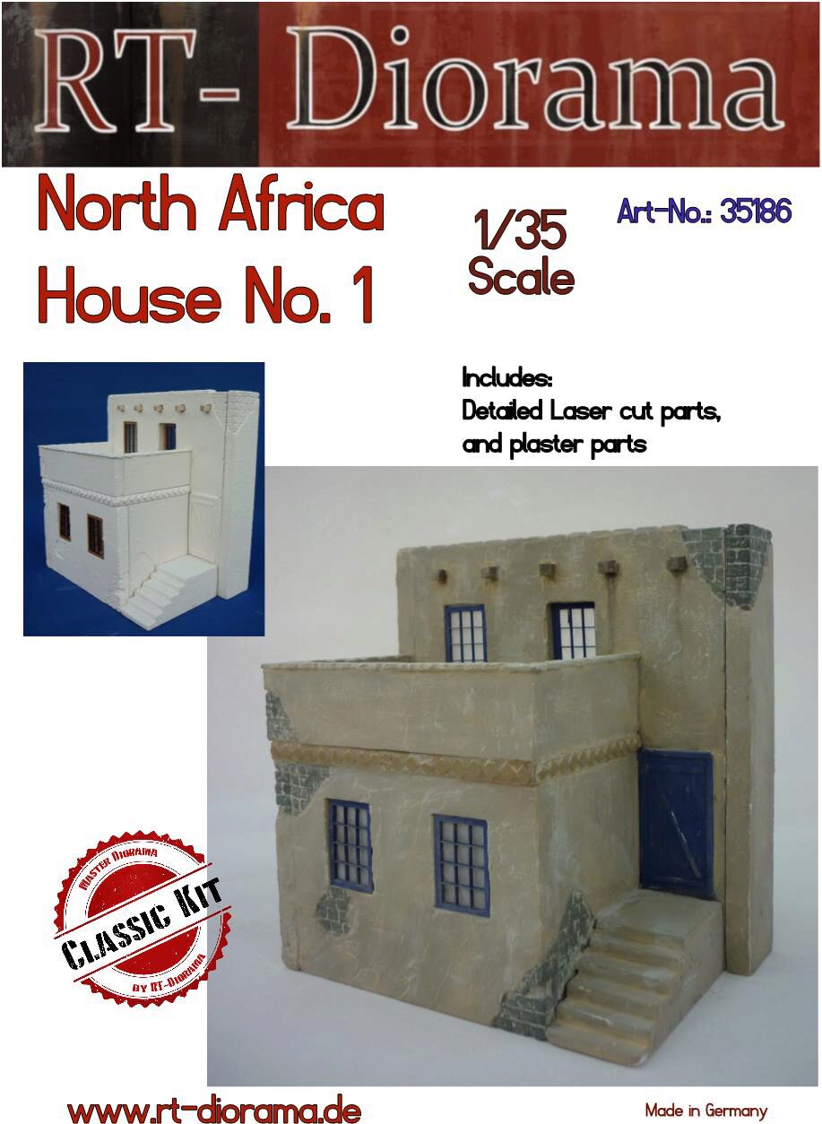 RT-DIORAMA 35186s North Africa House No. 1 [Standard]