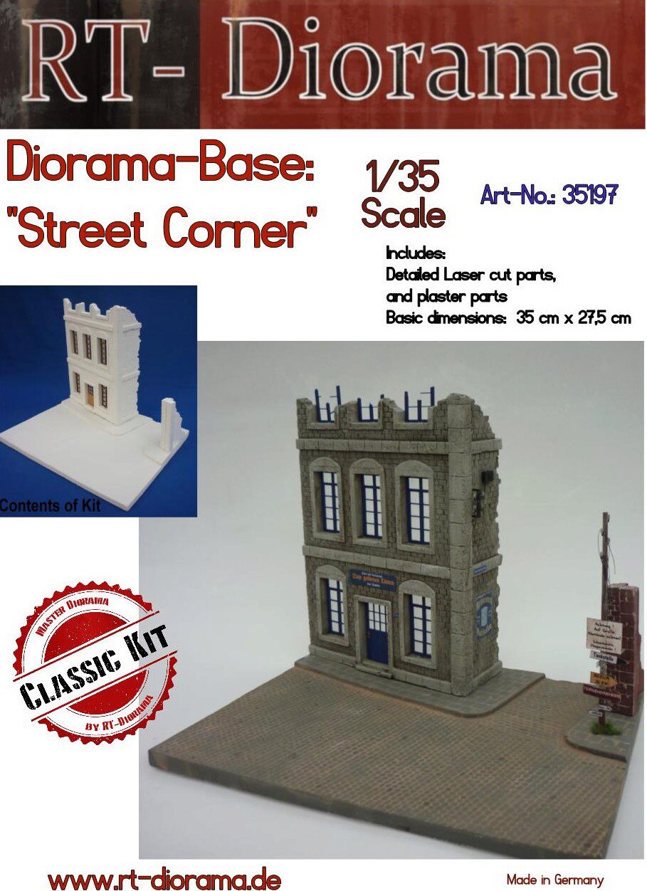 RT-DIORAMA 35197s Diorama-Base: Street Corner [Standard]