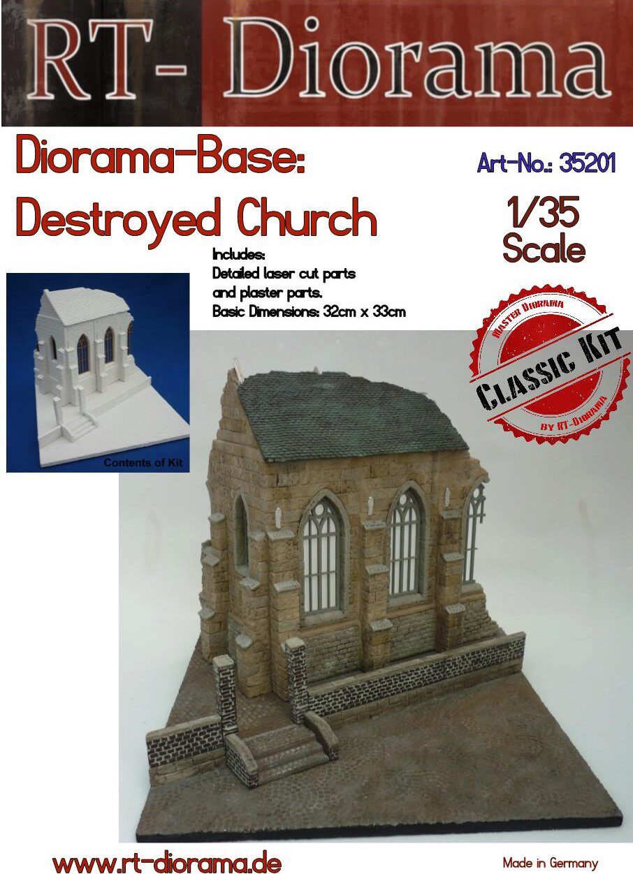 RT-DIORAMA 35201s Diorama-Base: Destroyed Church [Standard]