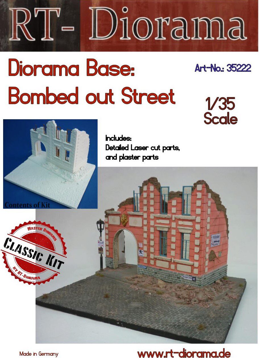 RT-DIORAMA 35222s Diorama Base: Bombed out Street [Standard]