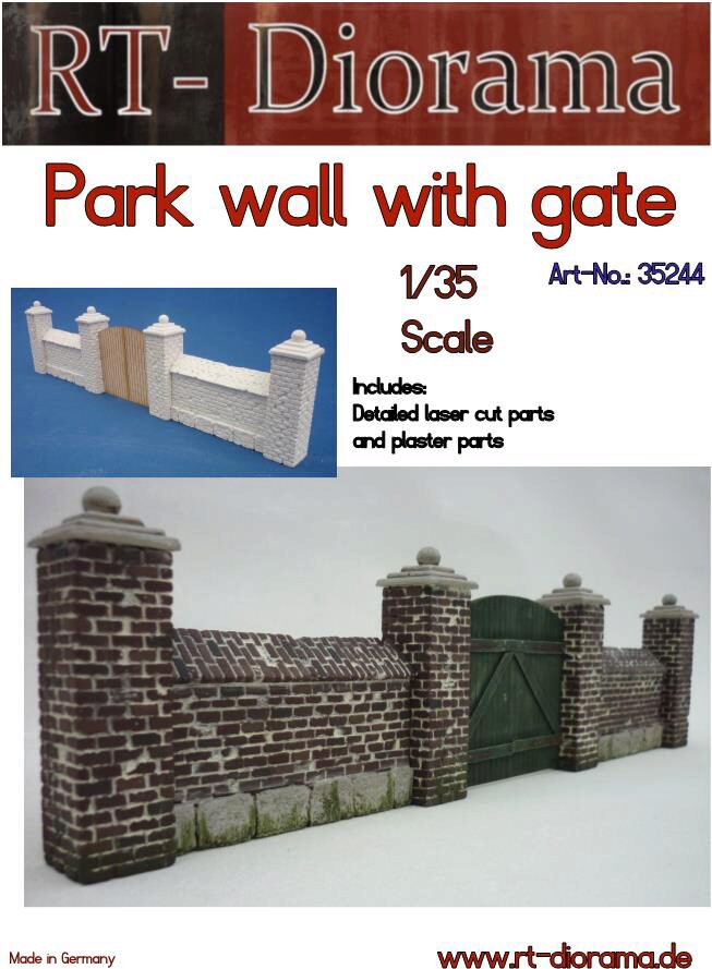 RT-DIORAMA 35244s Park Wall with Gate [Standard]