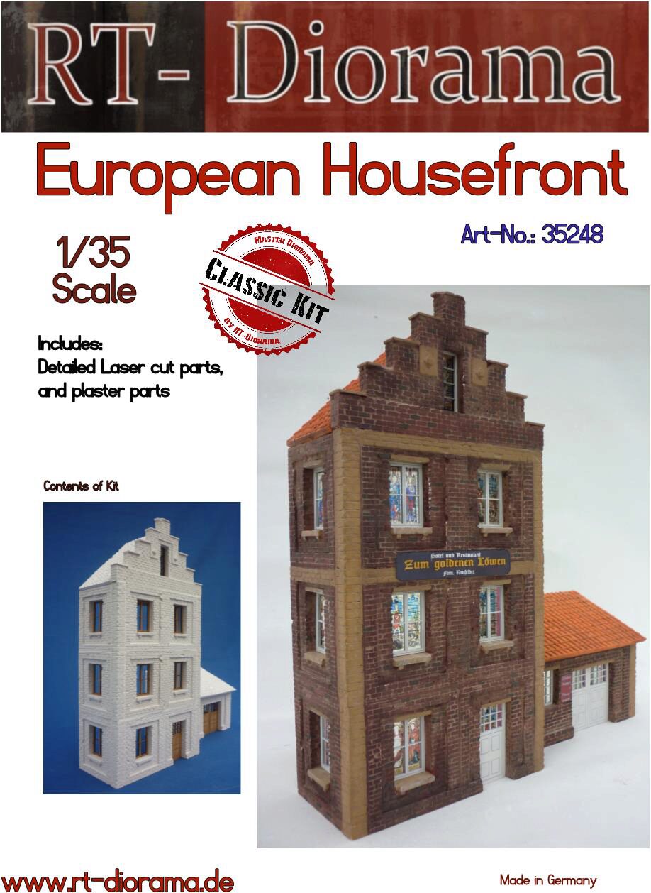 RT-DIORAMA 35248s European House Front (Modular System) [Standard]