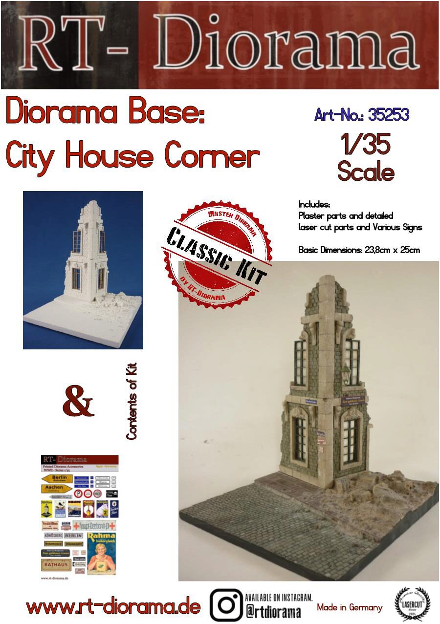 RT-DIORAMA 35253s Diorama Base: Cityhouse Corner [Standard]