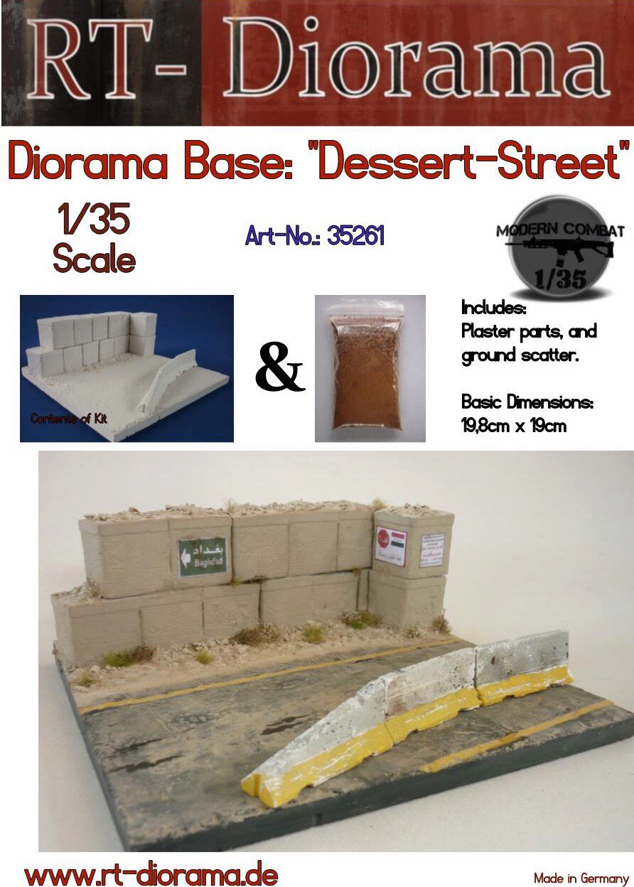 RT-DIORAMA 35261k Diorama-Base: "Desert Street" [Keramic]