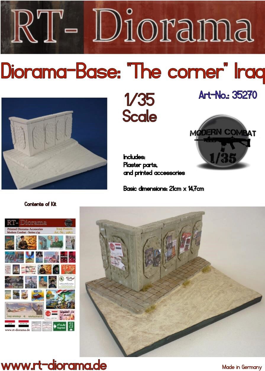 RT-DIORAMA 35270k Diorama-Base: The Corner (Iraq) [Keramic]