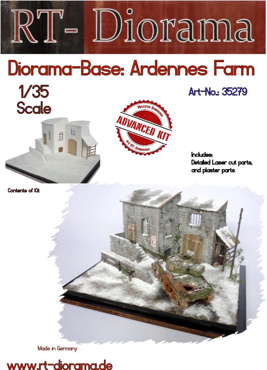RT-DIORAMA 35279s Diorama-Base: Ardennes Farm [Standard]