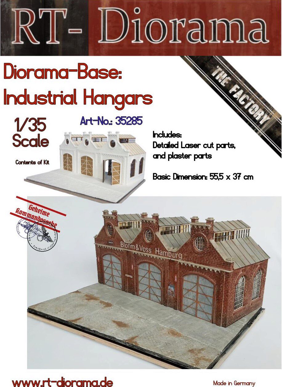 RT-DIORAMA 35285s Diorama-Base: Industrial Hangars [Standard]
