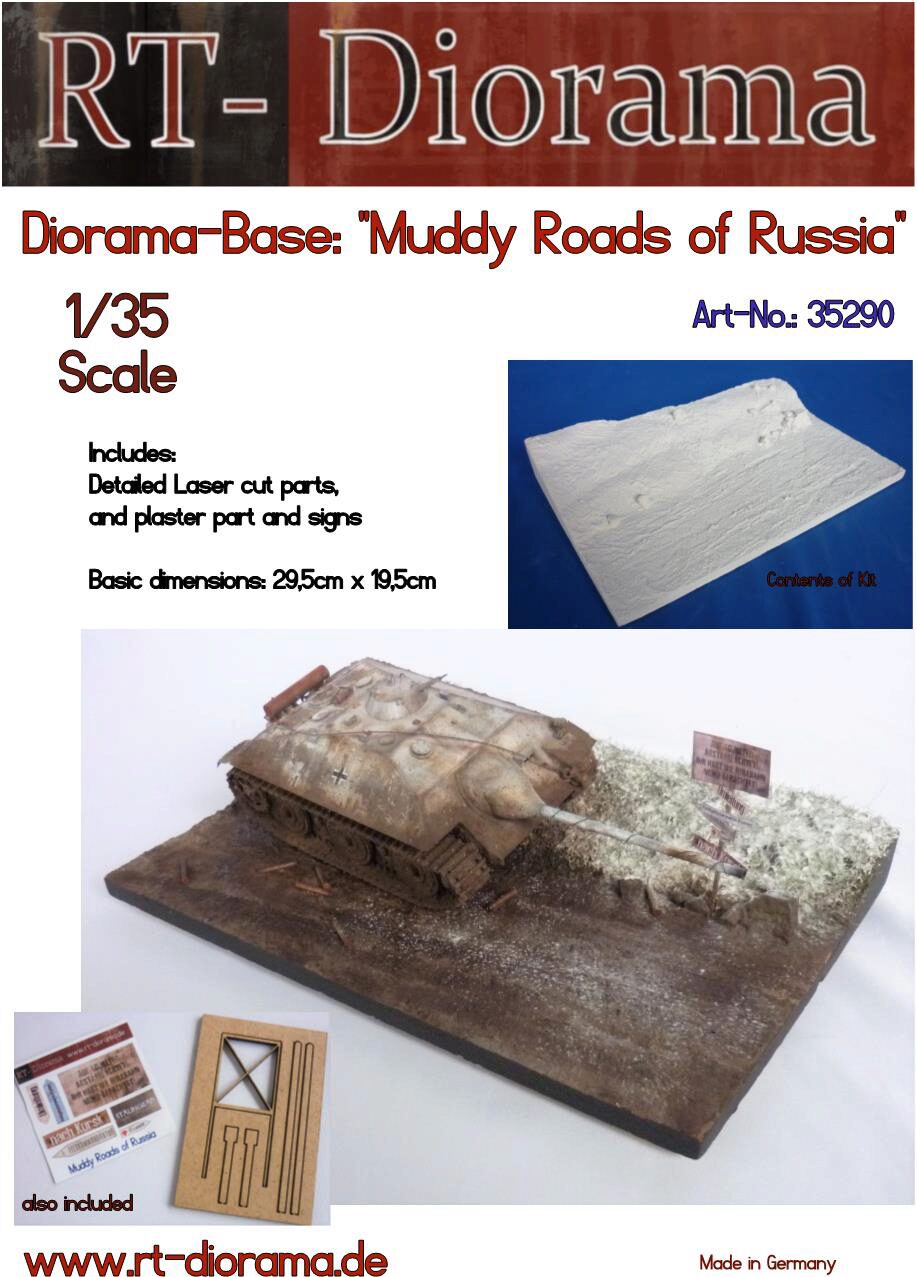 RT-DIORAMA 35290s Diorama-Base: "Muddy Roads of Russia" [Standard]