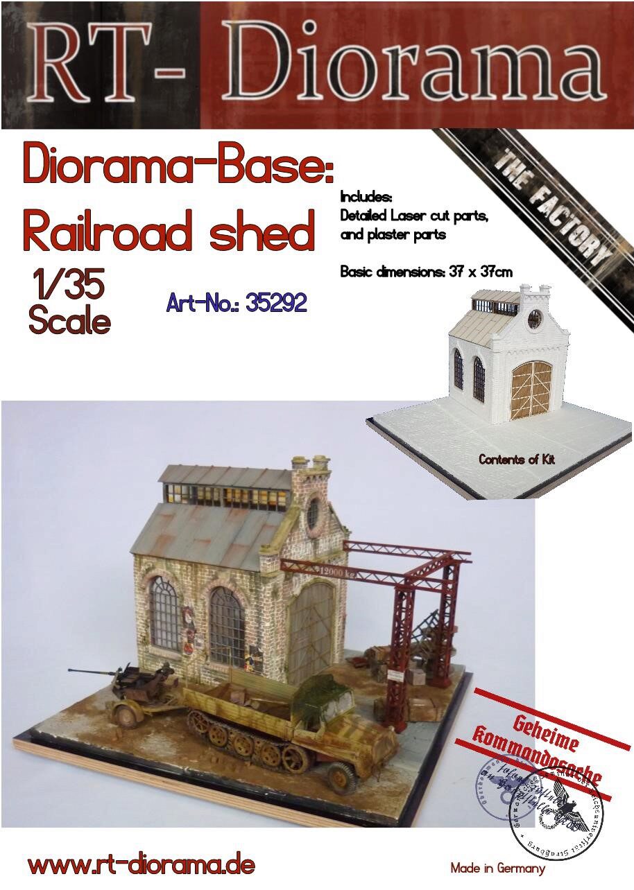 RT-DIORAMA 35292s Diorama-Base: Railroad Shed [Standard]