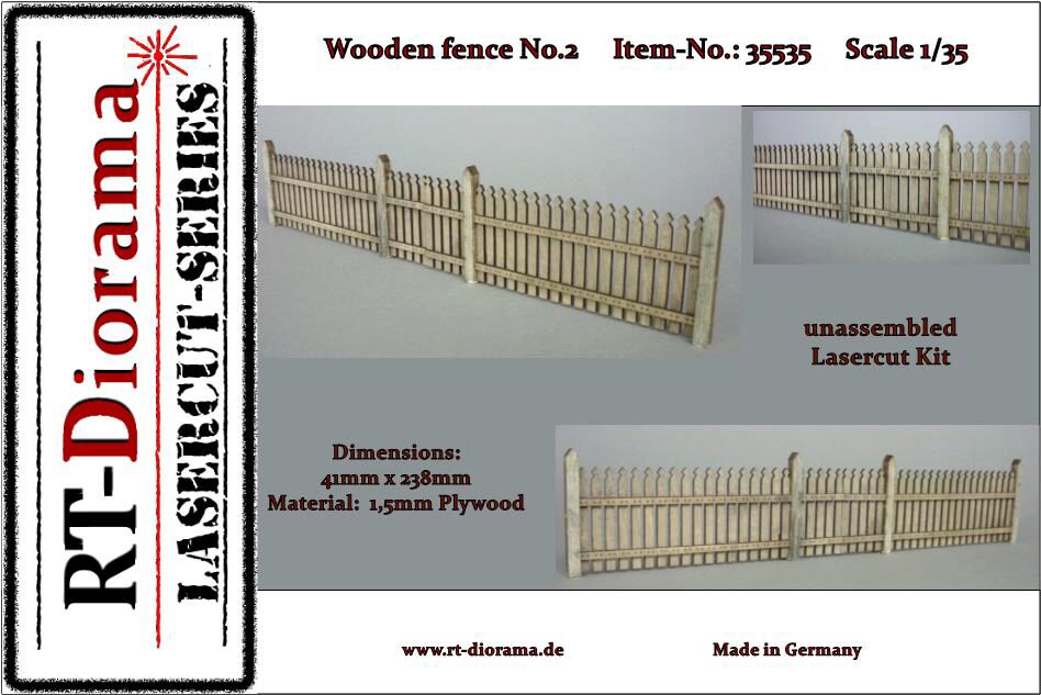 RT-DIORAMA 35535 Wooden Fence No.2