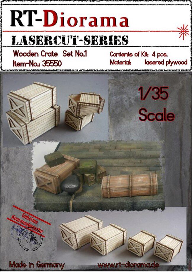 RT-DIORAMA 35550 Wooden Crates Set (4 pcs.) No.1