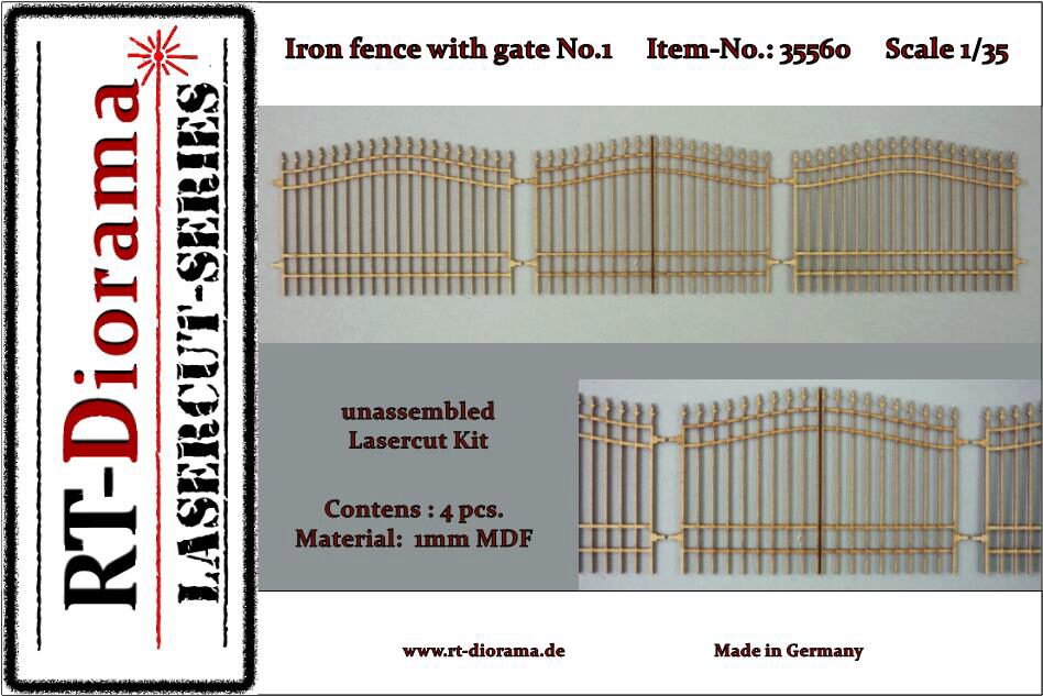 RT-DIORAMA 35560 Iron Fence with Gate No.1