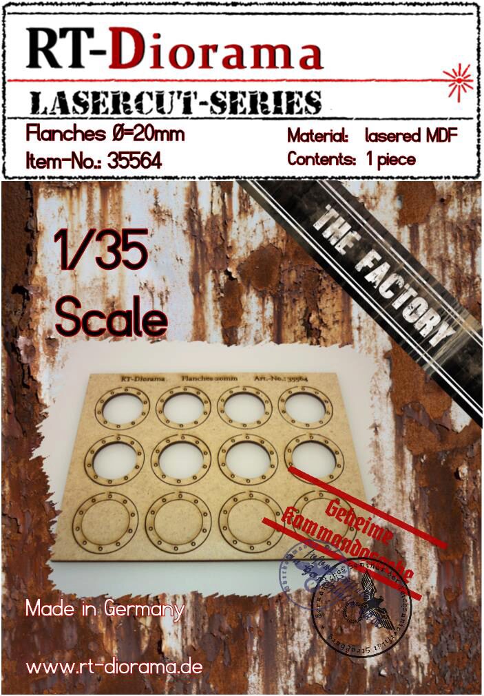 RT-DIORAMA 35564 Flanges 20mm (Industrial Accessories)