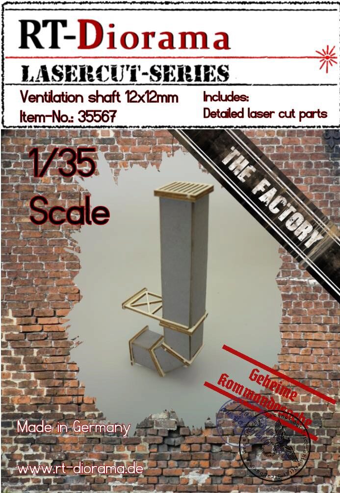 RT-DIORAMA 35567 Ventilation Shaft 12x12mm