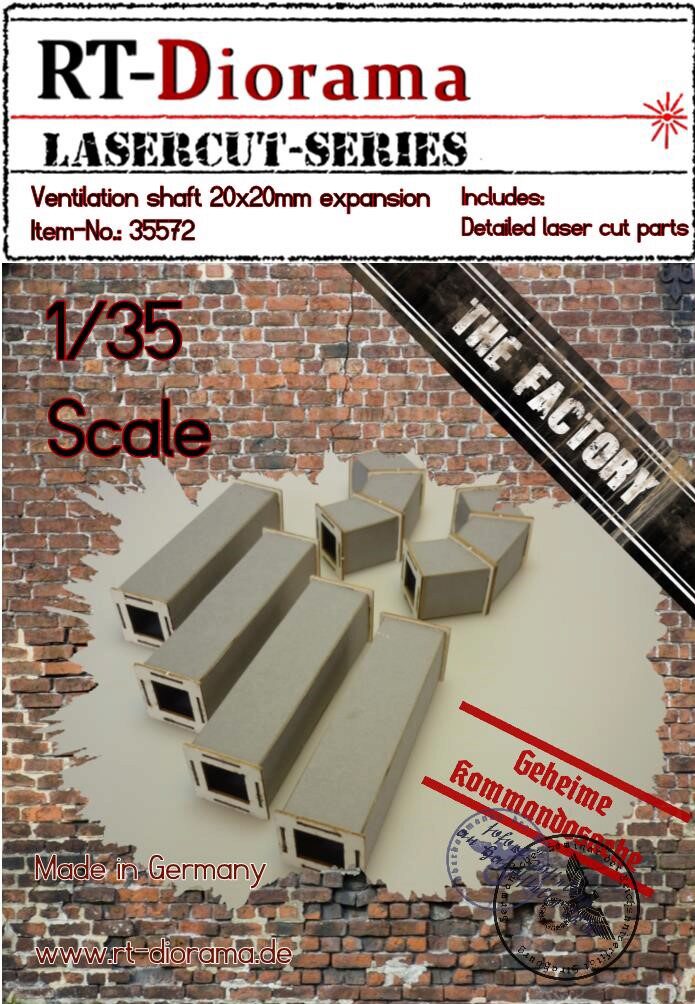 RT-DIORAMA 35572 Ventilation Shaft 20x20mm Expansion